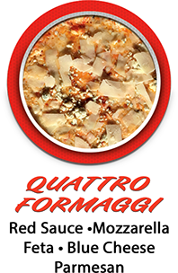 Order Quatto Formaggi Pizza food online from Pza Pizzaria store, Lake Havasu City on bringmethat.com