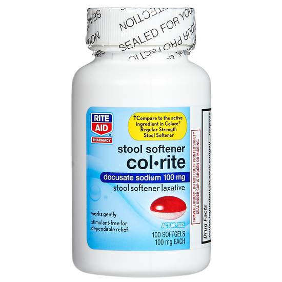 Order Rite Aid Col Rite Stool Softner (100 ct) food online from Rite Aid store, Yucca Valley on bringmethat.com