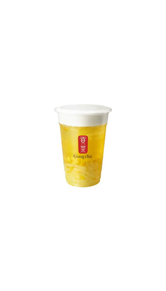 Order Milk Foam Pineapple Green Tea w/ Coconut Jelly food online from Gong Cha store, Paramus on bringmethat.com