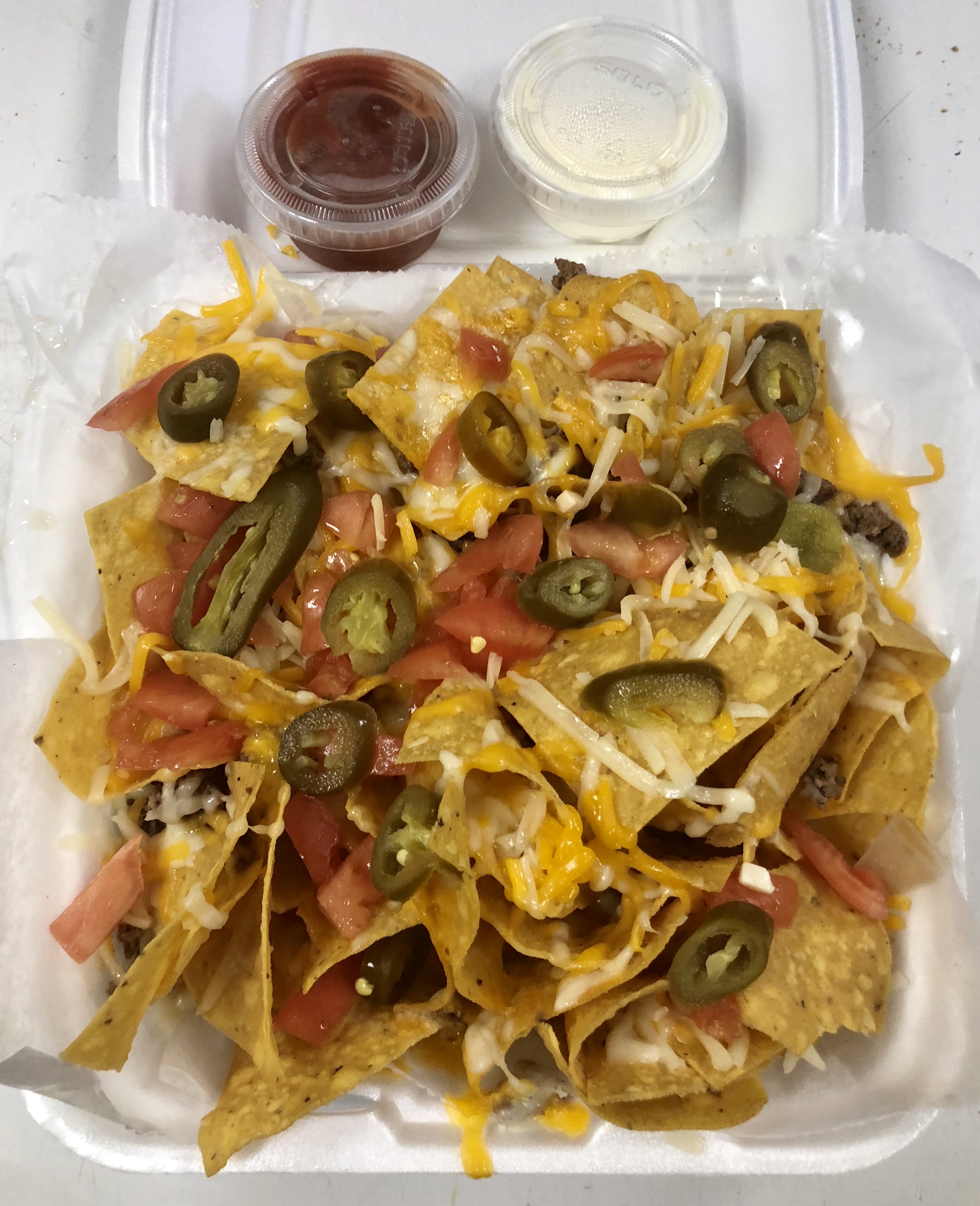 Order Nachos with Ground Beef food online from Sofia Pizza House store, Quincy on bringmethat.com