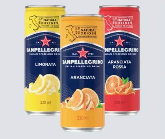 Order San Pellegrino Cans food online from Mama Theresa's Pizzeria & Restaurant store, East Meadow on bringmethat.com