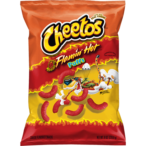 Order Cheetos Puffs - Flamin Hot food online from Luv Mart store, Santa Cruz on bringmethat.com