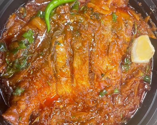 Order Rupchanda fish bhuna (contain small and large bones food online from INDIAN GRILL RESTAURANT store, Norcross on bringmethat.com
