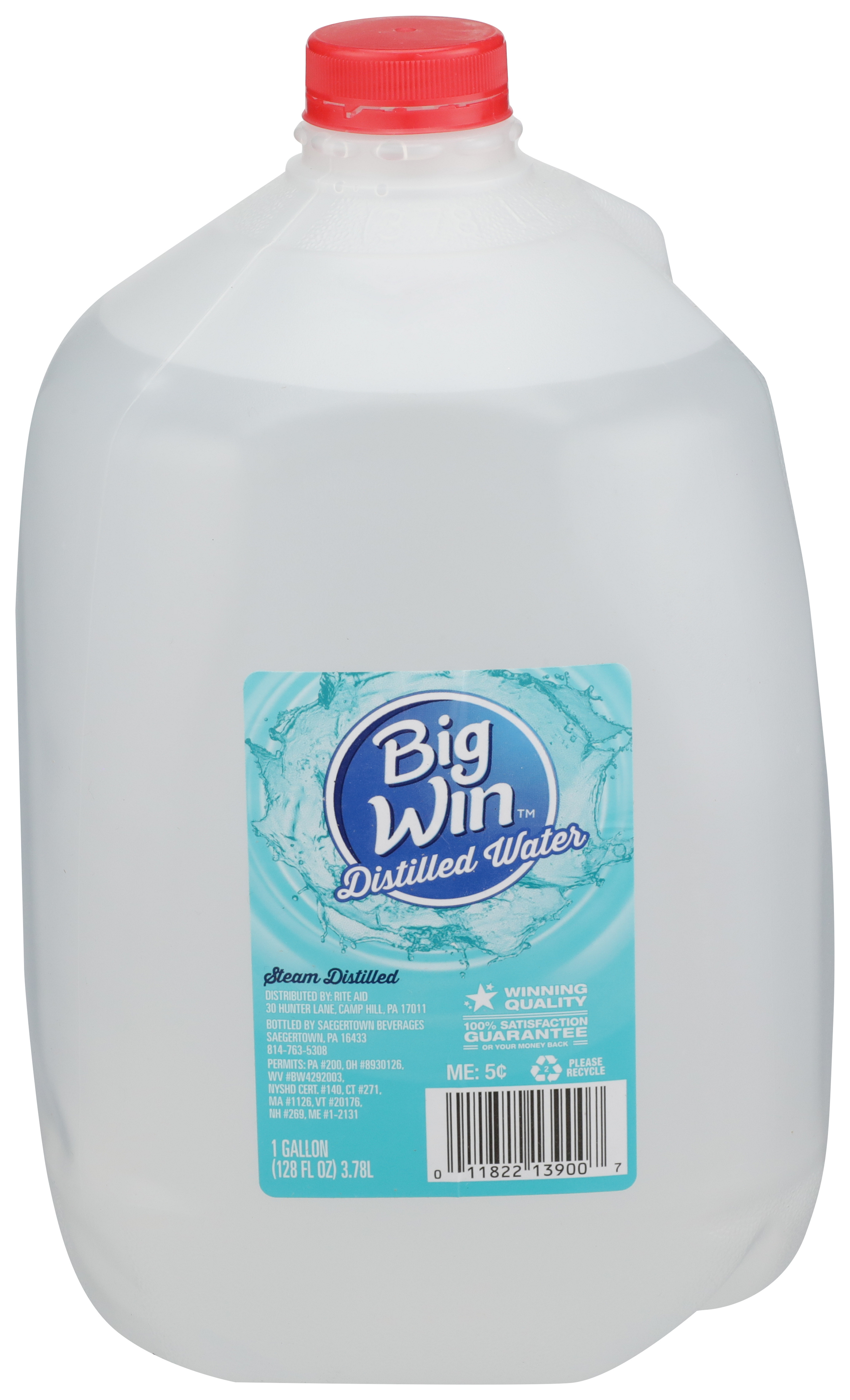 Order Big Win Distilled Water - 1 gal food online from Rite Aid store, Aston on bringmethat.com