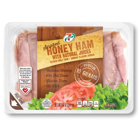 Order 7-Select Lunch Meat Ham Honey 9oz food online from 7-Eleven store, Pemberton Township on bringmethat.com