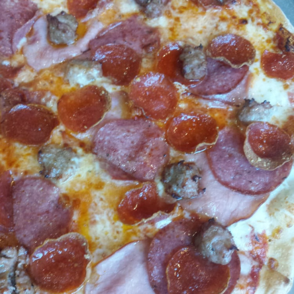 Order Meat Lovers Combo Pizza food online from Roccos Pizza & Pasta store, Mill Valley on bringmethat.com