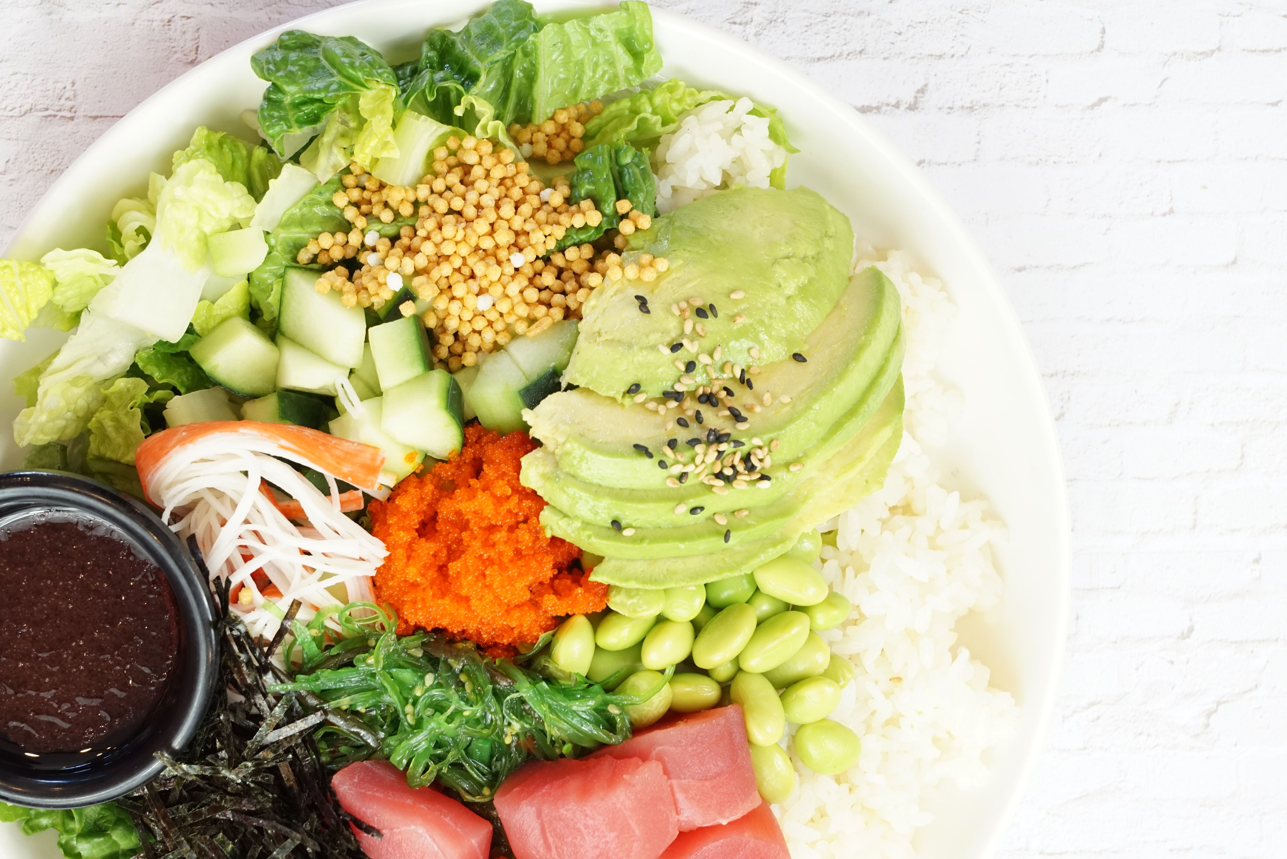 Order Macho Umami Poke food online from Freshmix Salads, Wraps & Bowls store, New York on bringmethat.com