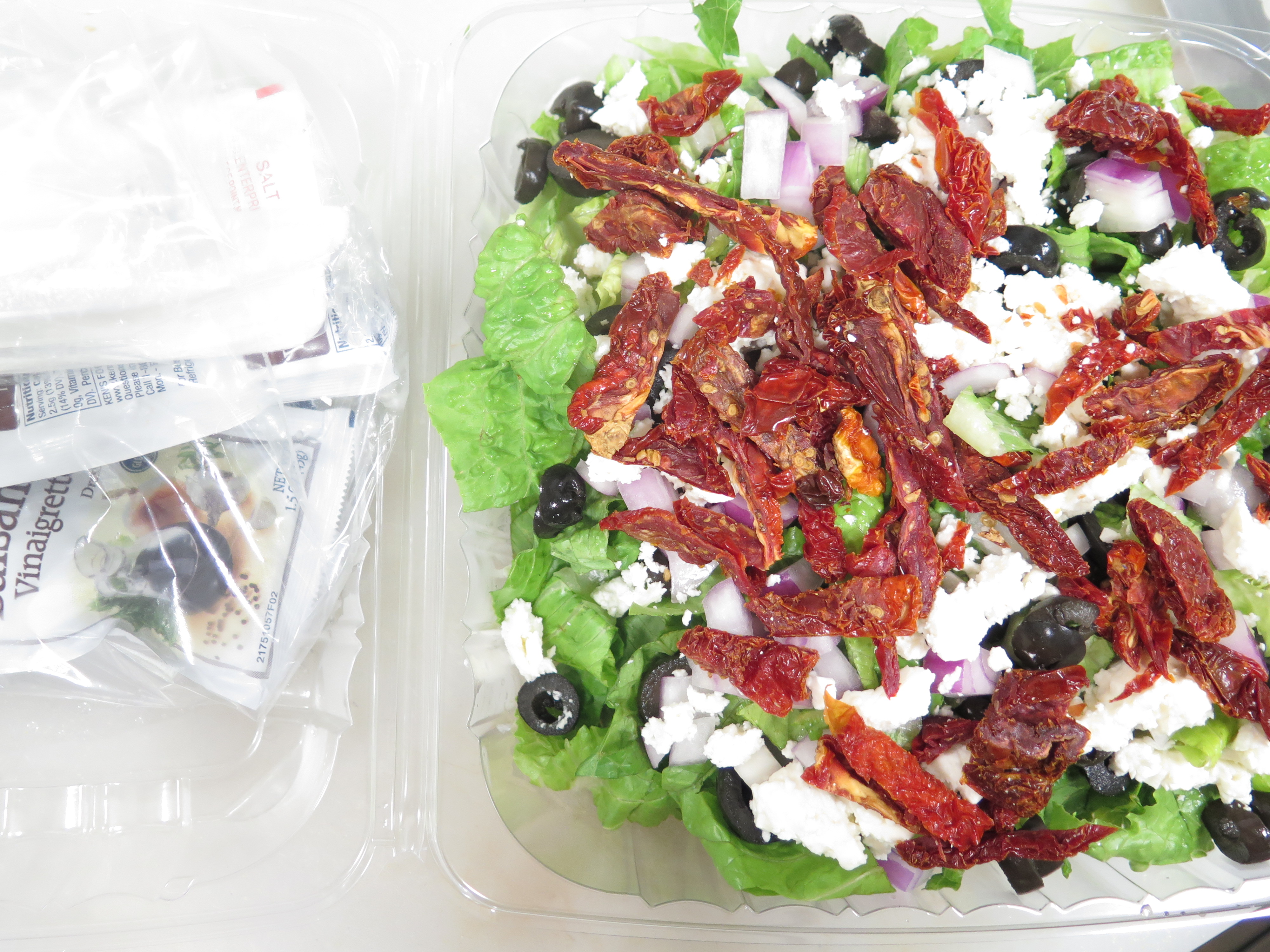 Order Large Greek Salad food online from House Of Burrito Chicken & Pizza store, Waldwick on bringmethat.com