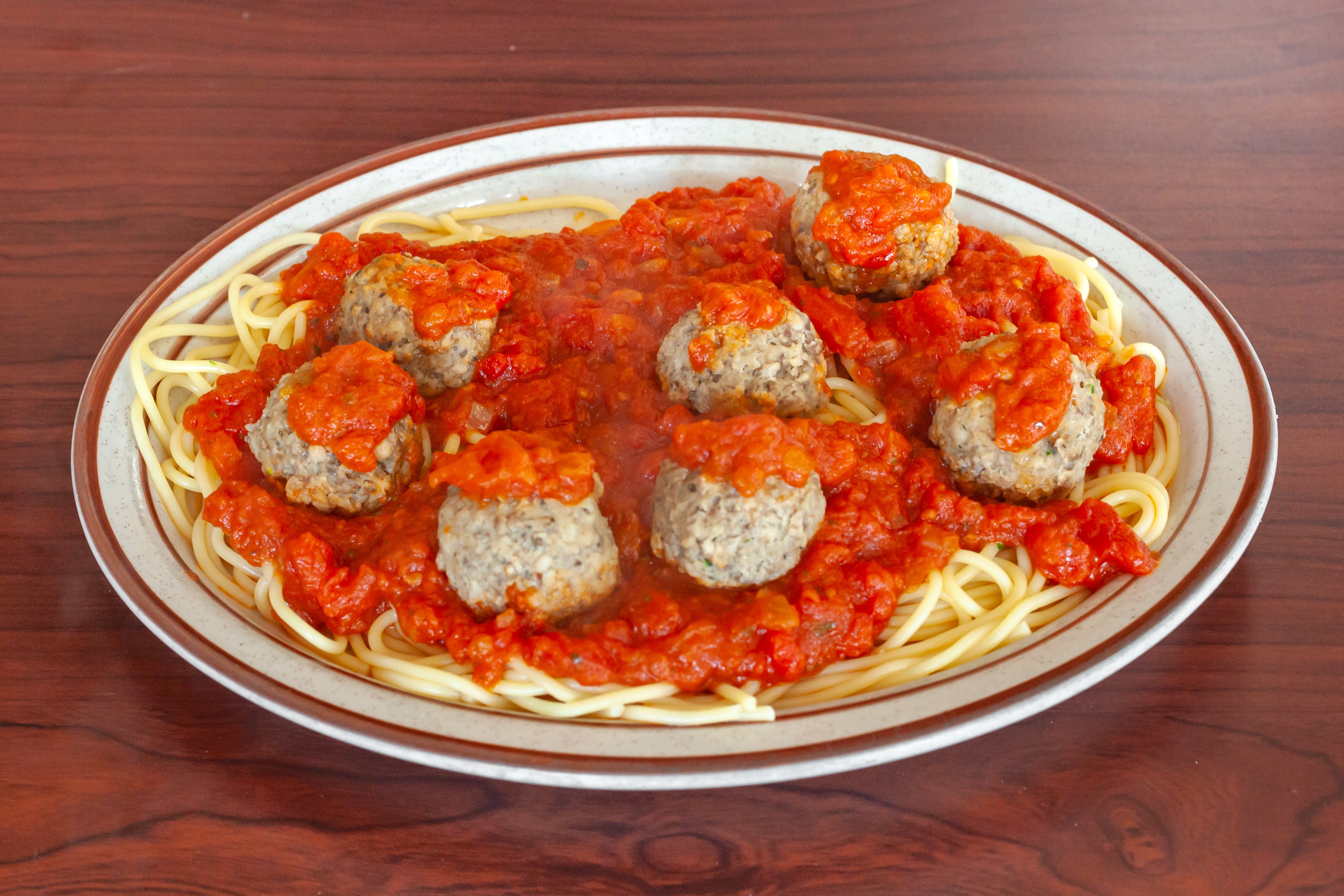 Order Spaghetti with Meatballs - Pasta food online from Apollos Pizza store, Richmond on bringmethat.com