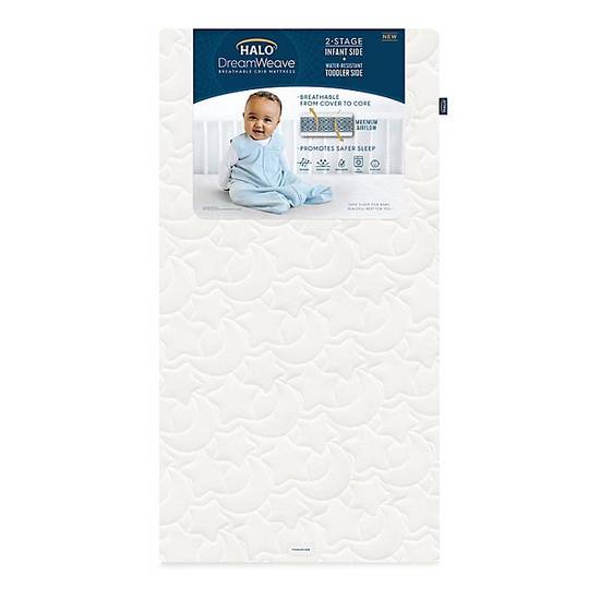 Order HALO® DreamWeave™ Breathable Crib Mattress in White food online from Bed Bath & Beyond store, Athens on bringmethat.com