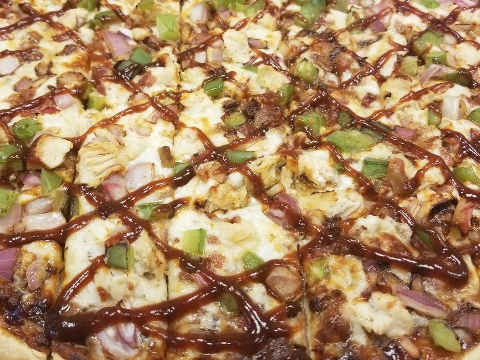 Order BBQ  CHICKEN PIZZA food online from Rocky's Pizza store, Chicago on bringmethat.com