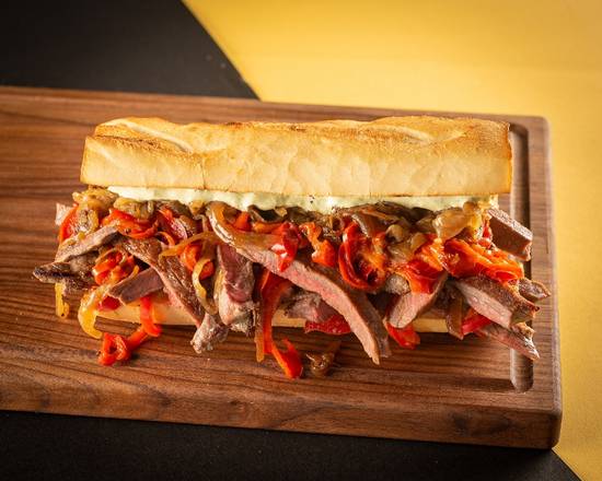Order Grilled Philly Steak Sandwich food online from Bun Burger Kitchen store, Lakewood on bringmethat.com