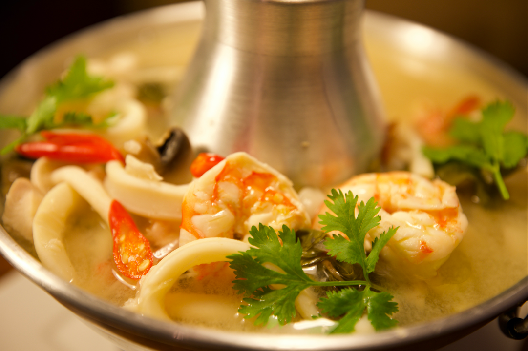 Order Deluxe Seafood Soup (Hot Pot) food online from Cook On Thai store, Chino Hills on bringmethat.com