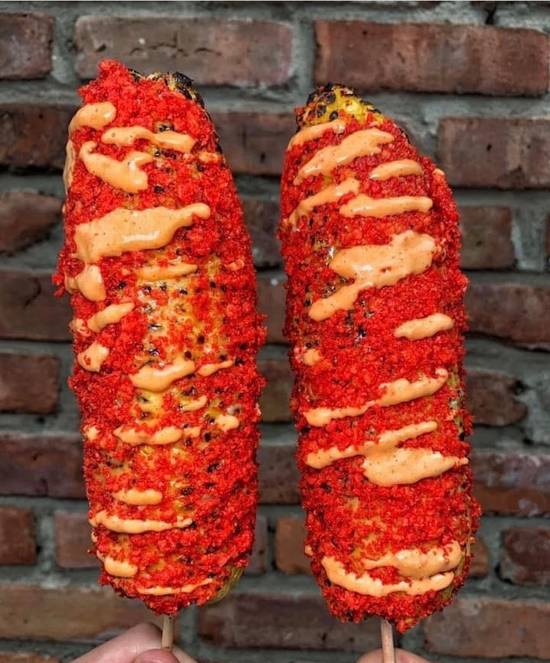 Order Red Hot Cheeto Elote Street Corn food online from New Wave Burrito Bar store, Huntington on bringmethat.com