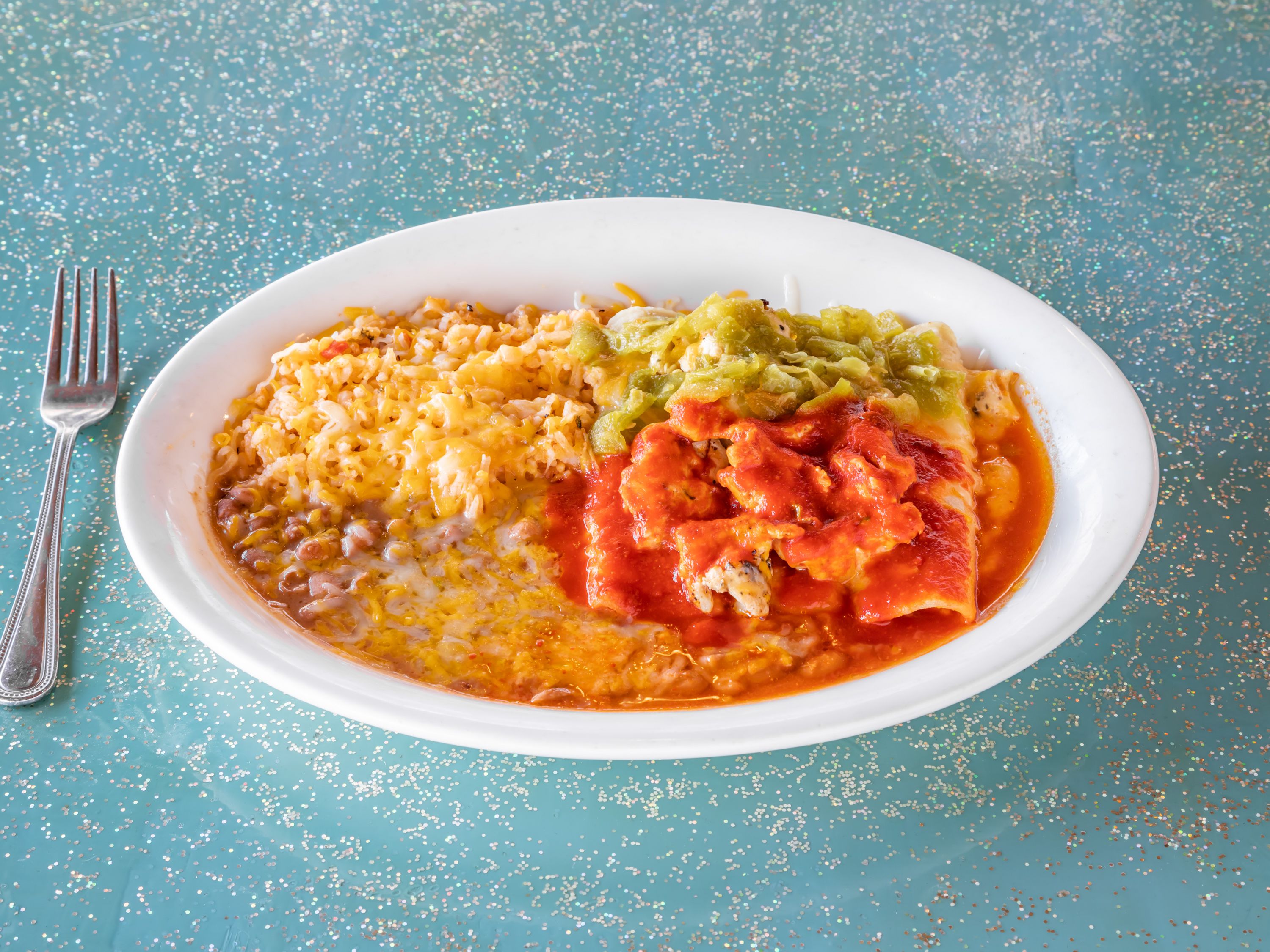 Order 7. Rolled Enchilada Plate food online from Frank and Lupes Old Mexico store, Scottsdale on bringmethat.com