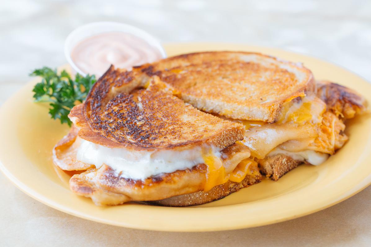 Order Buffalo Bleu Grilled Cheese Stacker food online from Pierogie Kitchen store, Philadelphia on bringmethat.com
