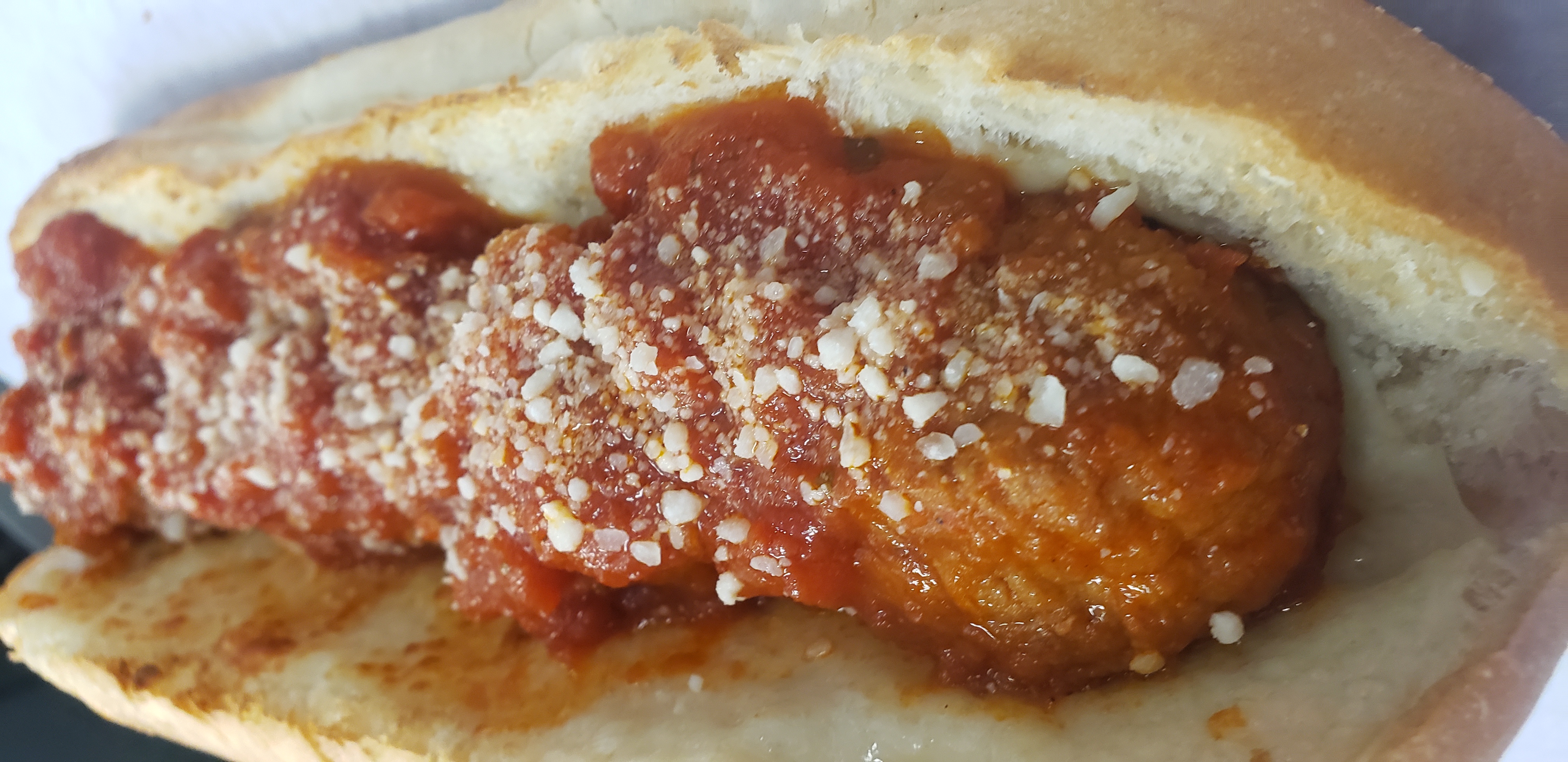 Order Meatball Parmigiana Sub food online from Gregory House Of Pizza store, Belmont on bringmethat.com