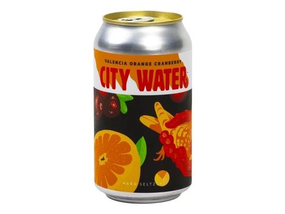 Order City Water Valencia Orange Cranberry - 6x 12oz Cans food online from Garfield's Beverage Warehouse store, Chicago on bringmethat.com
