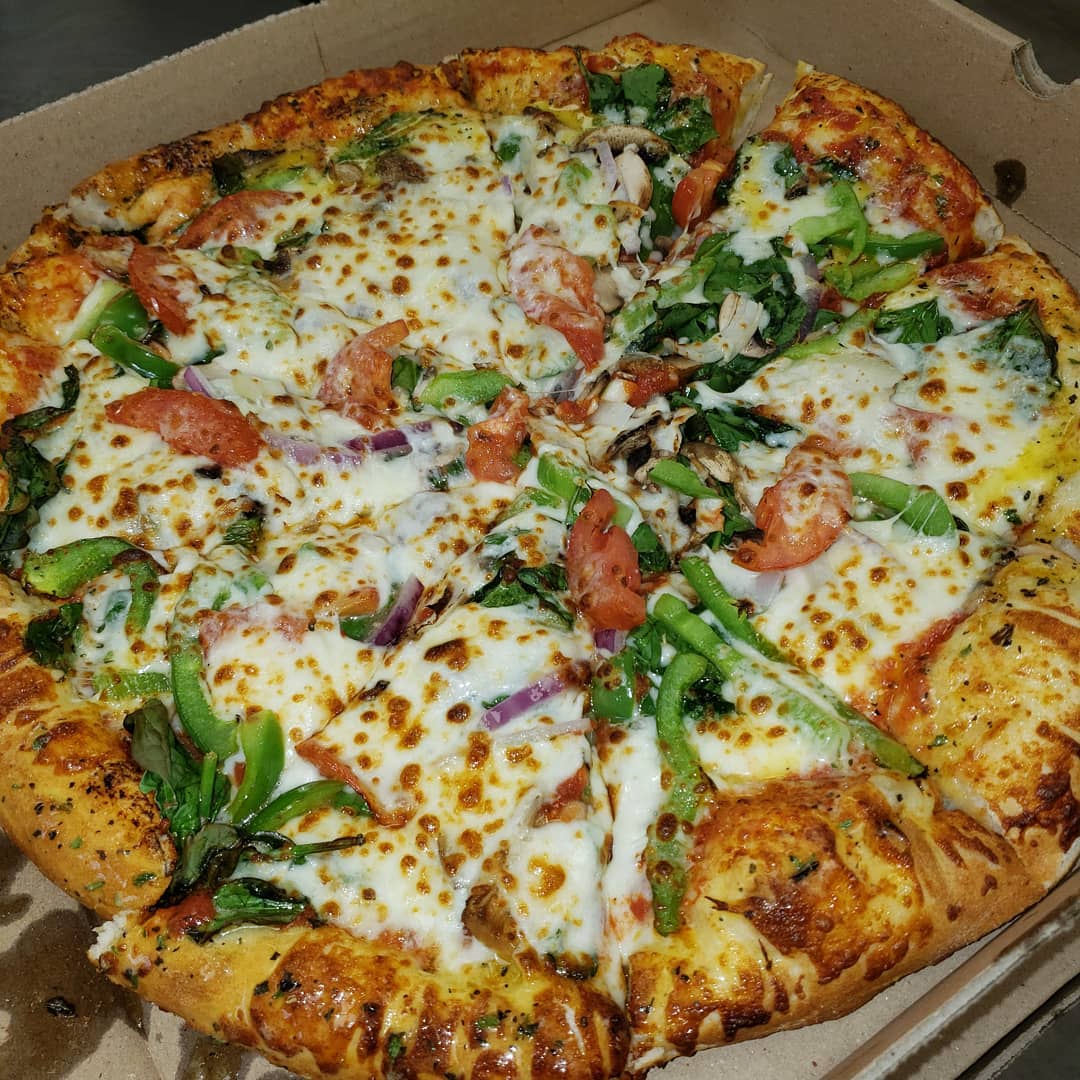 Order Veggie Lover Pizza food online from Dan Pizza Wings n Beer Deck store, Kemah on bringmethat.com
