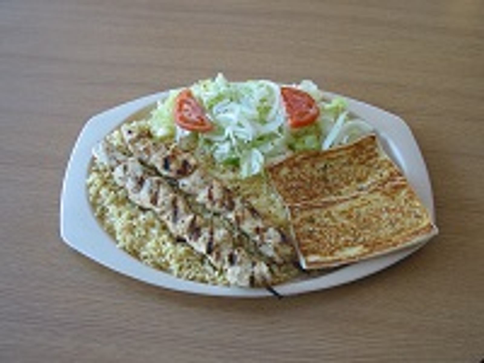 Order Chicken Kabob Plate  food online from Squabs Gyros store, Melrose Park on bringmethat.com