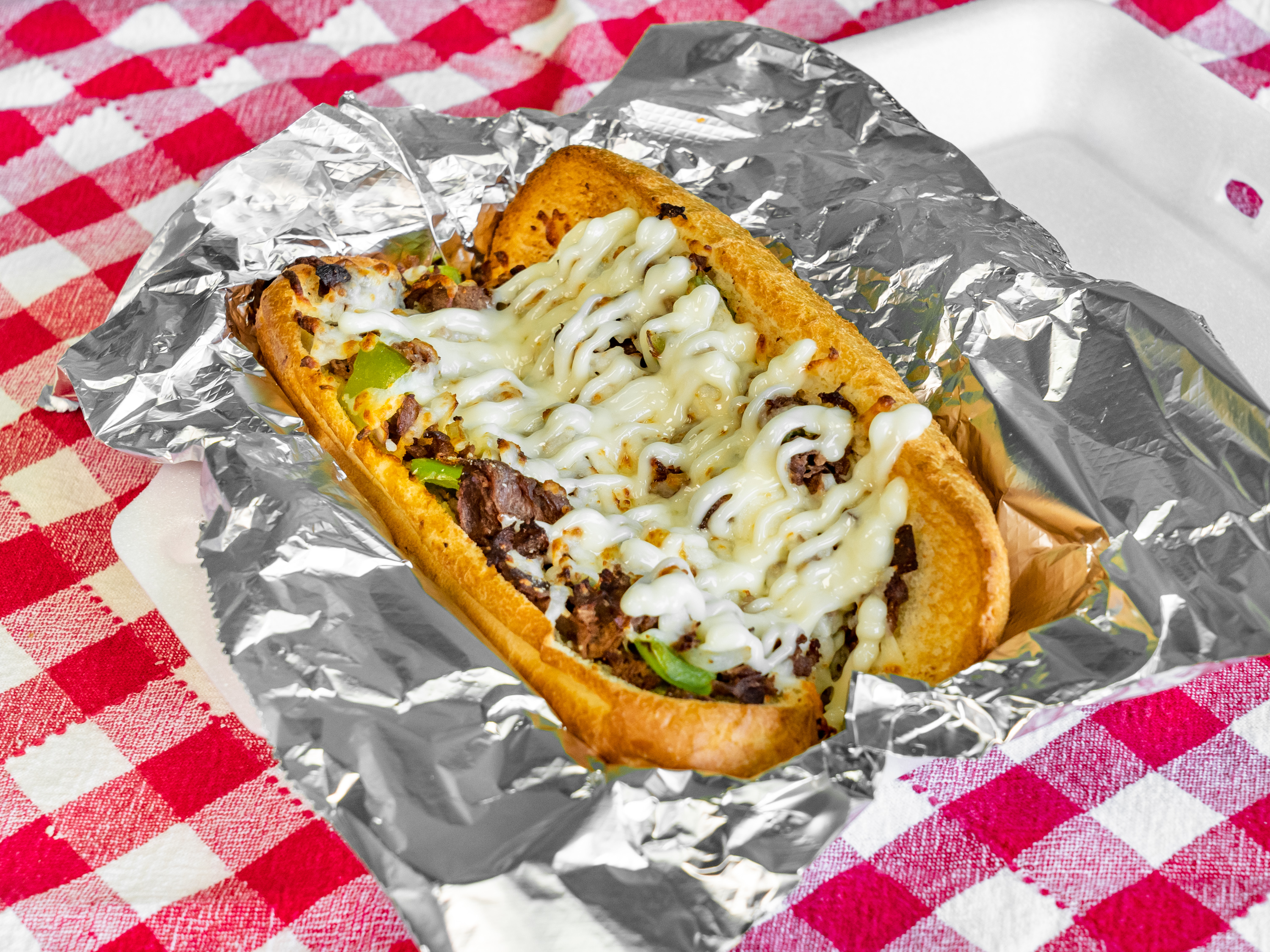Order Philly Cheesesteak Hoagie food online from What Up Dough Pizzeria store, Utica on bringmethat.com