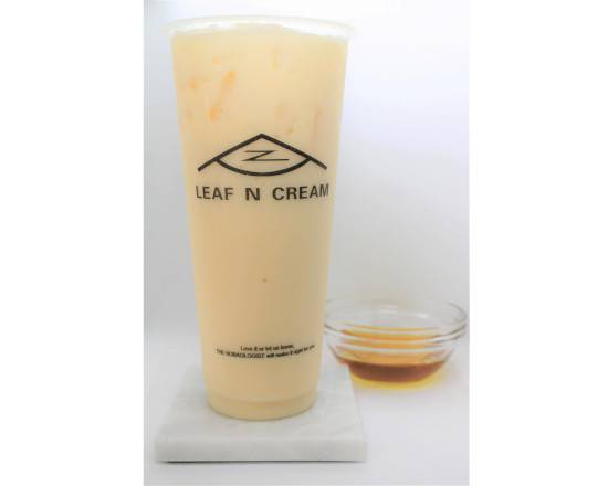 Order Honey Milk Tea food online from Leaf N Cream store, Tustin on bringmethat.com