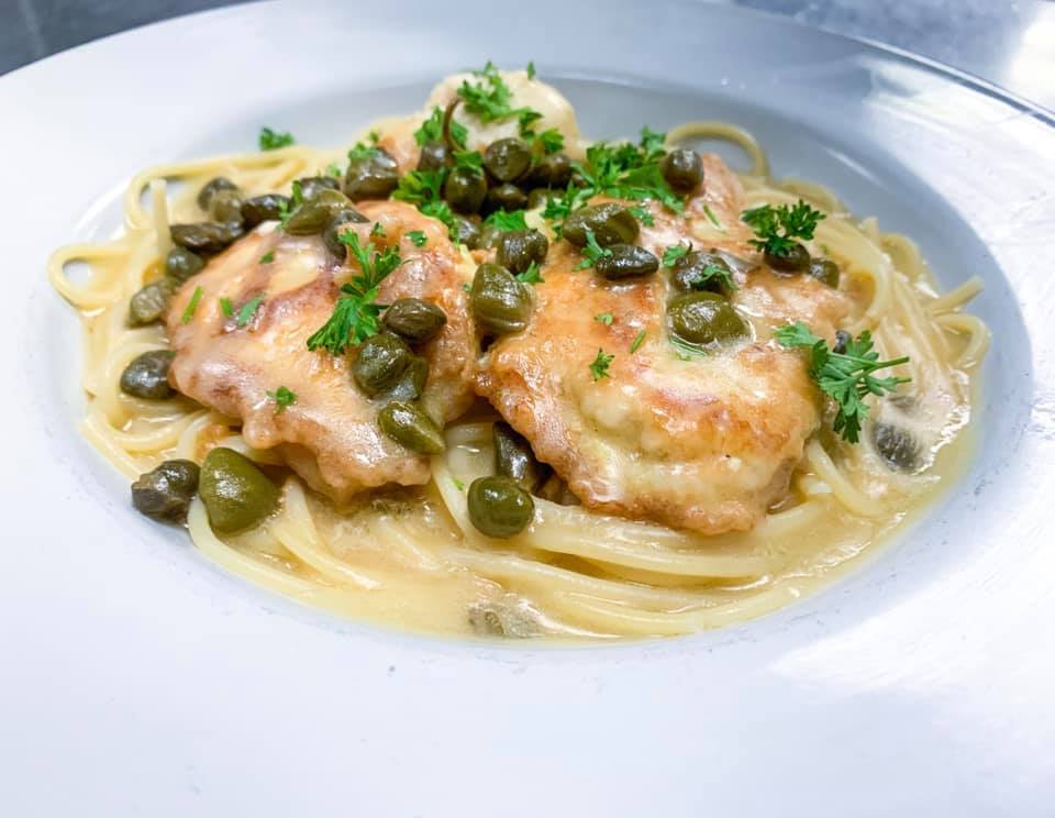 Order Chicken Picatta  food online from Nora's Pizzeria store, Hendersonville on bringmethat.com