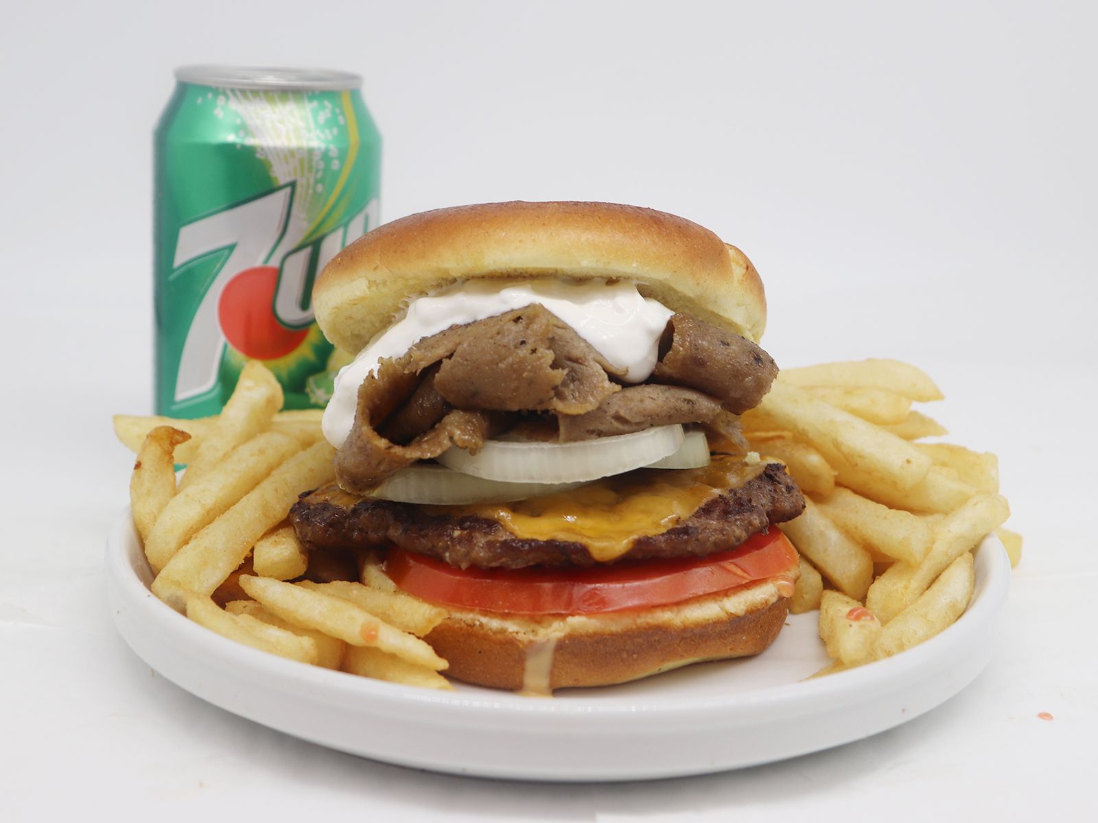 Order Gyro Burger COMBO food online from Seashell #6 store, Chicago on bringmethat.com