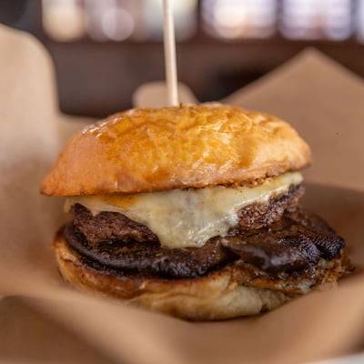 Order Mushroom Burger food online from Brgr Kitchen + Bar store, Kansas City on bringmethat.com