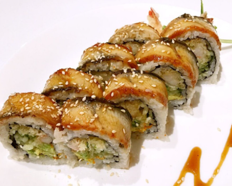 Order Dragon Roll food online from Yuka Roll And Pho store, Suwanee on bringmethat.com