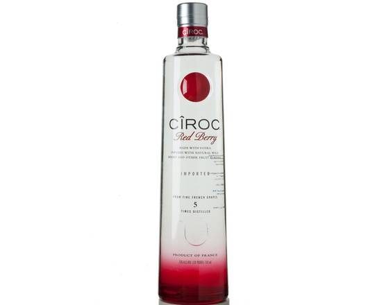 Order Ciroc Red Berry, 750mL vodka (35.0% ABV) food online from Ogden Wine & Spirit store, Naperville on bringmethat.com