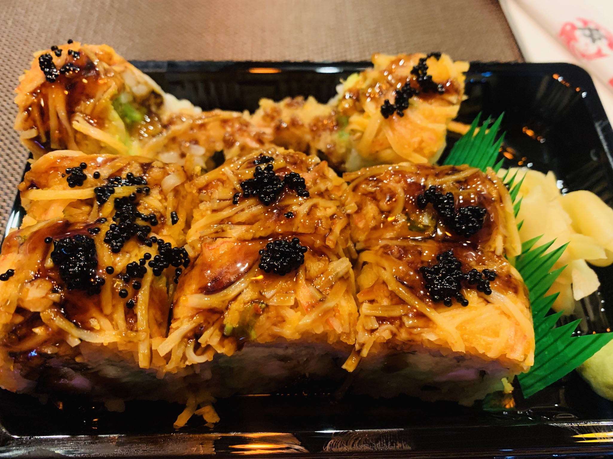 Order 8. Black Angel Roll food online from Tomodachi Japanese Steakhouse & Sushi Bar store, Royersford on bringmethat.com