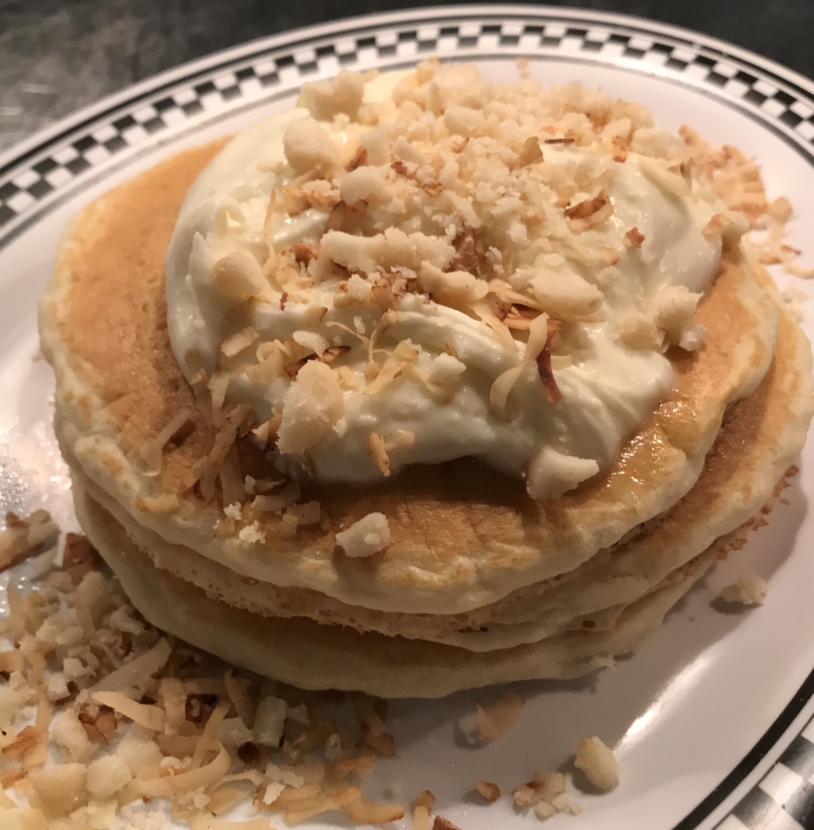 Order Paradise Coconut Pancakes food online from Hermosa store, Chicago on bringmethat.com