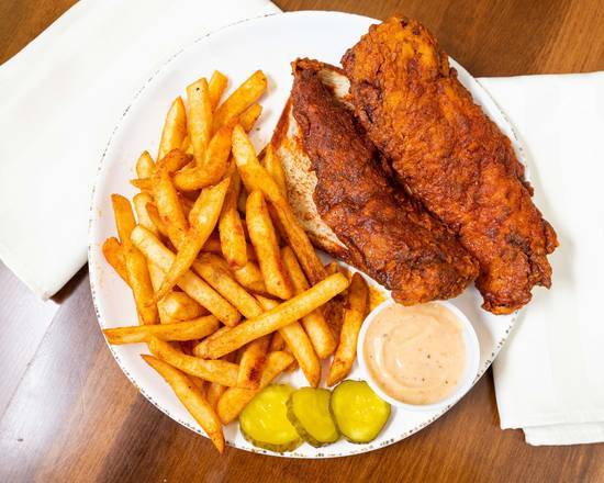 Order Combo #1- 2 Giant Tenders with Fries food online from Crazy D's Hot Chicken store, Reno on bringmethat.com