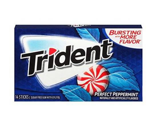 Order Trident Peppermint (14 Ct) food online from Exxonmobil store, Dallas on bringmethat.com