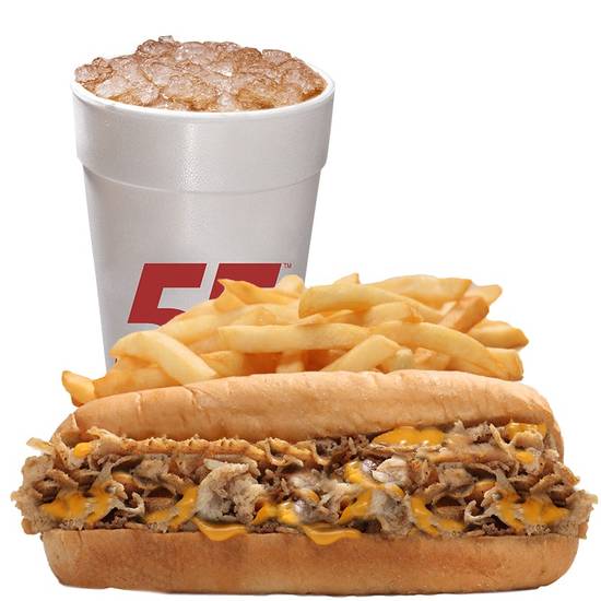 Order Plain Chicken Cheesesteak Meal food online from Hwy 55 Burgers, Shakes & Fries store, Fayetteville on bringmethat.com