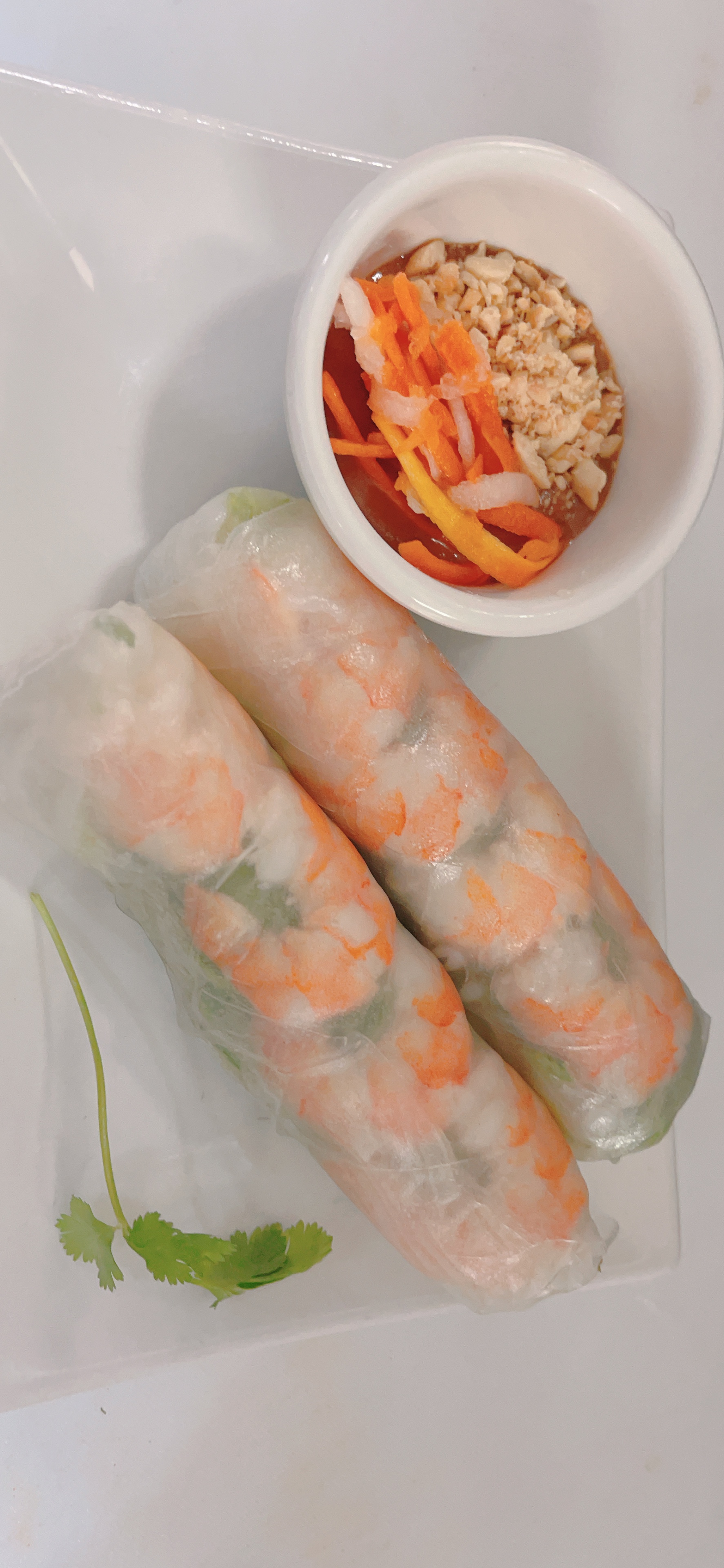 Order 02A. Shrimp Spring Rolls(2 rolls) food online from Pho Saigon Basil store, Denver on bringmethat.com