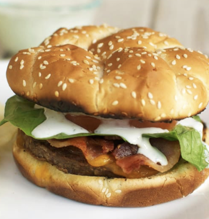 Order Jalapeno Bacon Ranch Burger  food online from Famous Pizza store, Paramus on bringmethat.com