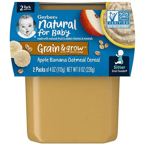 Order Gerber Cereal Apple Banana with Oatmeal - 4.0 oz x 2 pack food online from Walgreens store, Malden on bringmethat.com