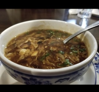 Order 29. Hot and Sour Soup酸辣汤 food online from ShangWei Szechuan store, Bethlehem on bringmethat.com