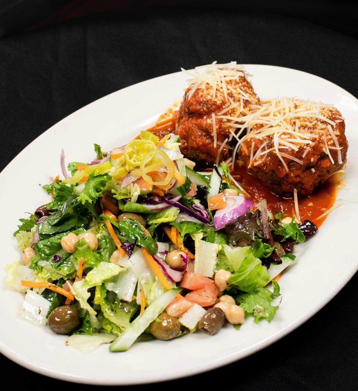 Order Meatball Salad food online from Chicago Prime Italian store, Schaumburg on bringmethat.com
