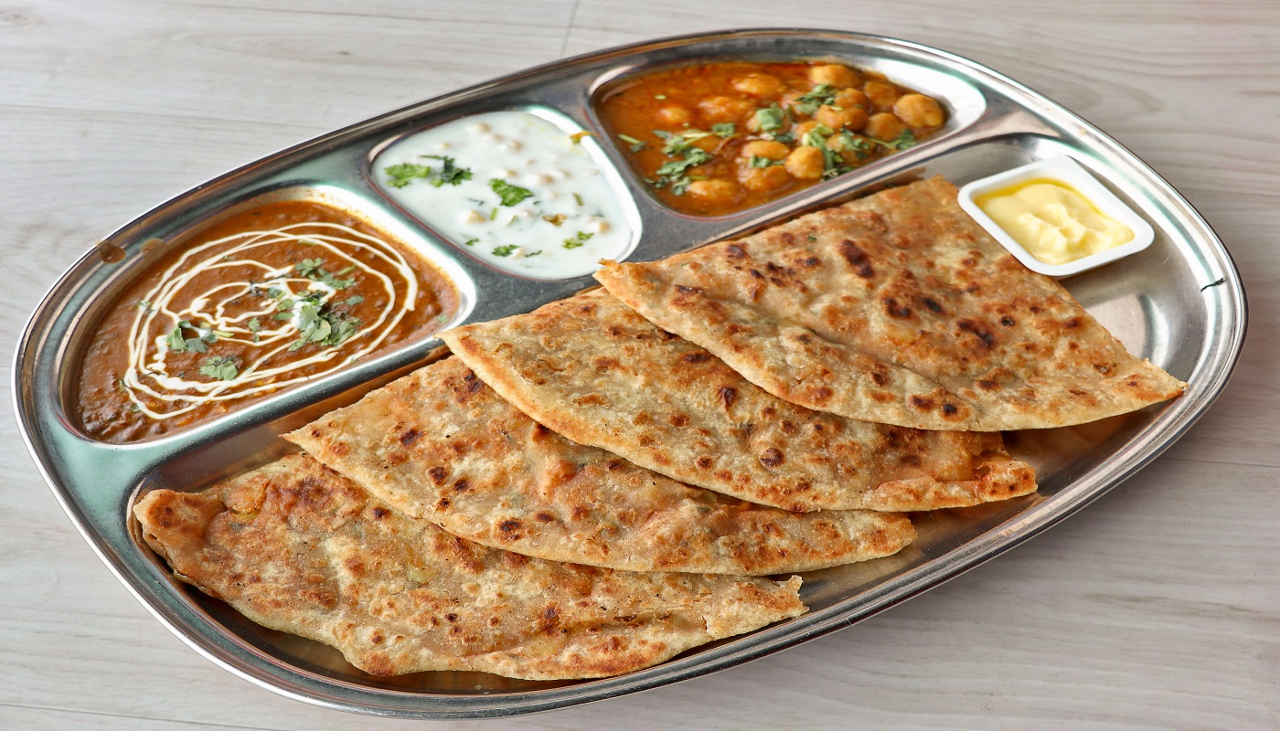 Order Plain Paratha Thali Special food online from Andhra Mess store, Sunnyvale on bringmethat.com