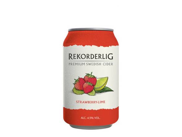 Order Rekorderlig Strawberry Lime Cider - 4x 12oz Cans food online from Garfield's Beverage Warehouse store, Chicago on bringmethat.com