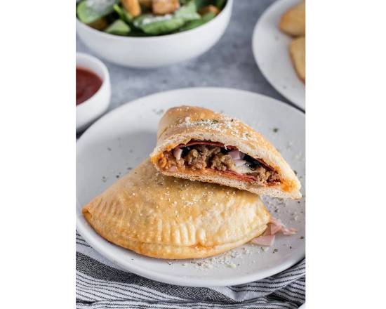 Order Large Calzone Deal - All Meat  food online from Pizzaholic store, Oklahoma City on bringmethat.com