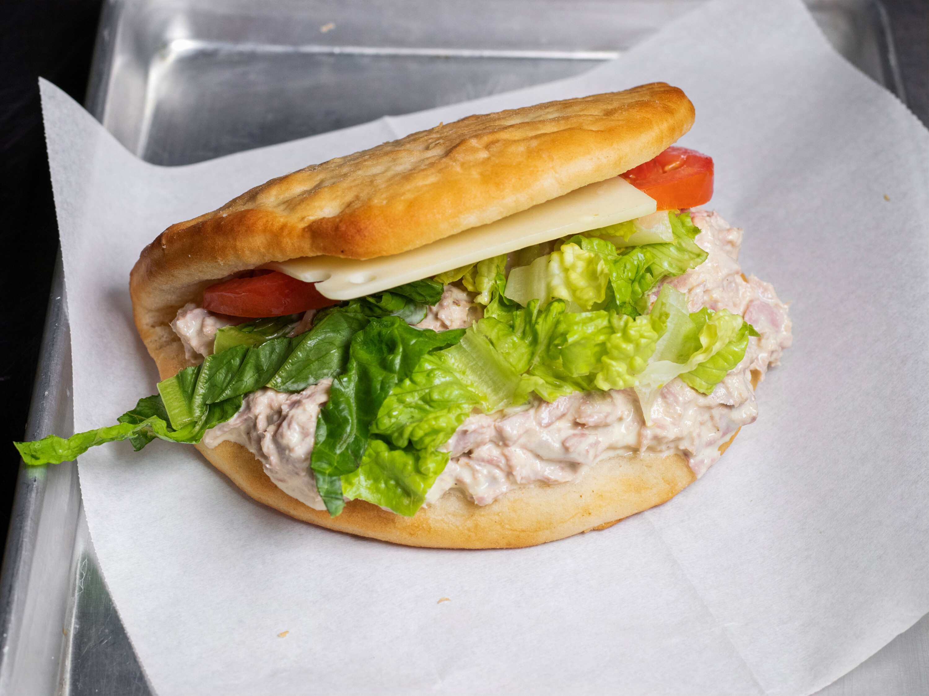 Order The Ultimate Tuna Sandwich food online from Chez Michael French Market store, Avon on bringmethat.com