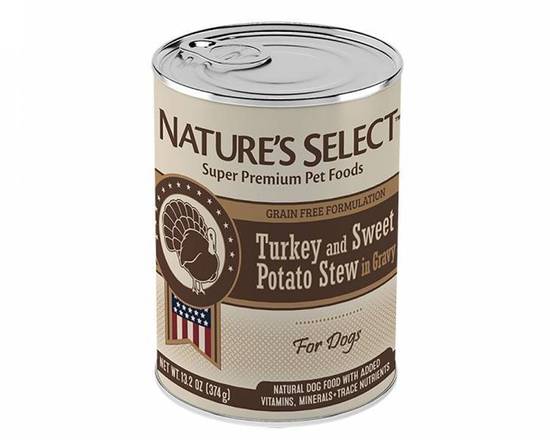 Order Nature's Select - Turkey & Sweet Potato Stew in Gravy (6 Pack) food online from Nature Select Pet store, Lake Barrington on bringmethat.com