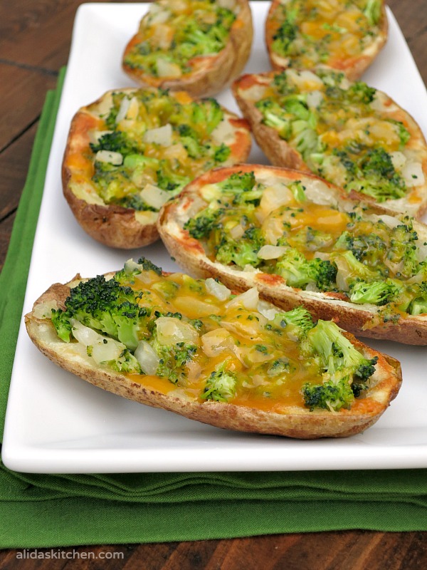 Order Potato Skins with Broccoli and Cheese food online from Harleysville Pizzeria store, Harleysville on bringmethat.com