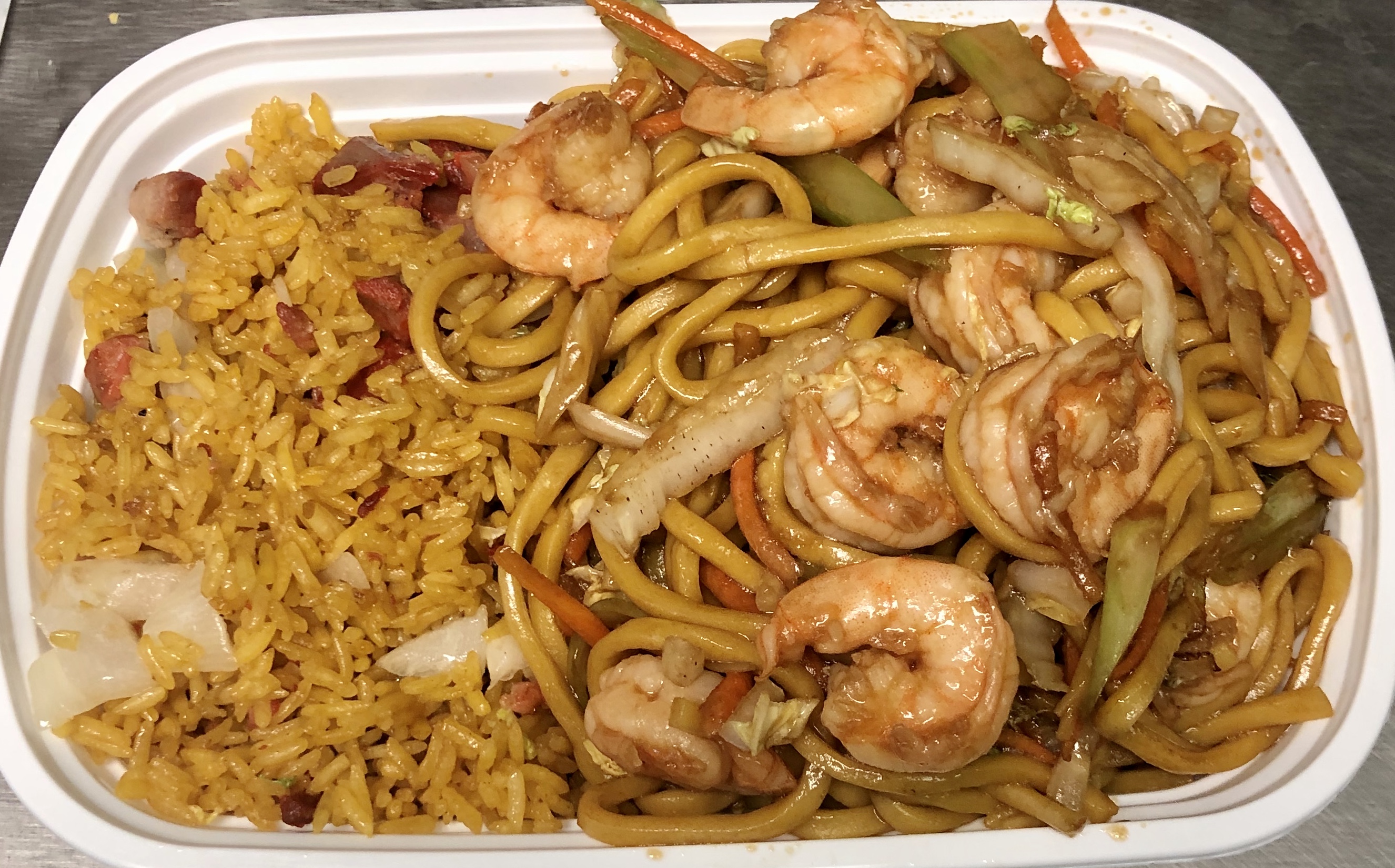 Order C14. Shrimp Lo Mein Combo food online from China Star store, Dunbar on bringmethat.com