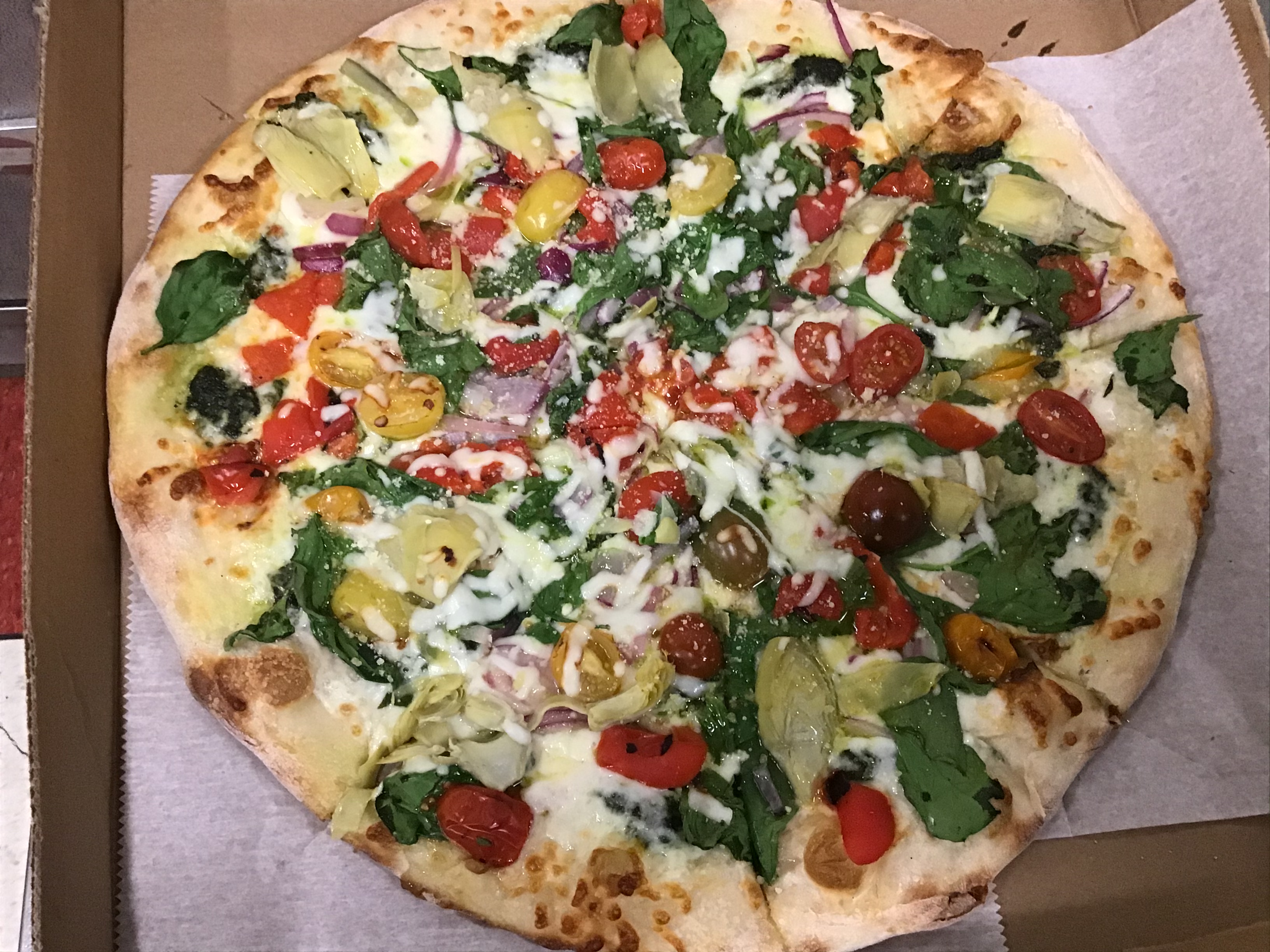 Order New Veg Head Pizza food online from Via Roma store, North Conway on bringmethat.com