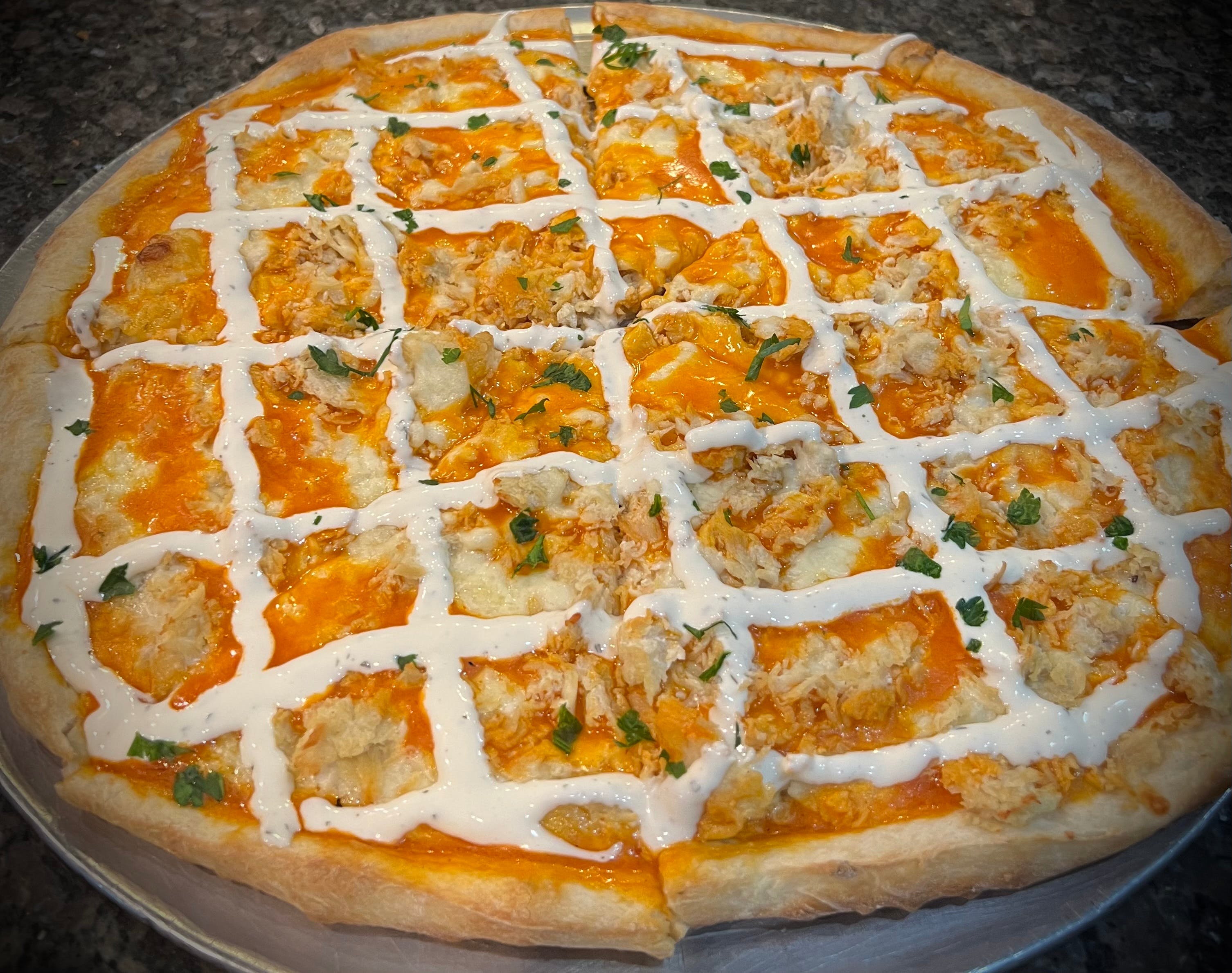 Order Buffalo Chicken Cheese Pizza - Large 16'' food online from Margherita's Restaurant Pizzeria and Bar store, Laureldale on bringmethat.com